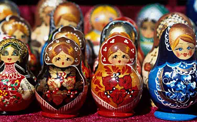 Russo Bambola #Russian Souvenir-Carte da gioco penne Fiaschetta Frigge marnets 